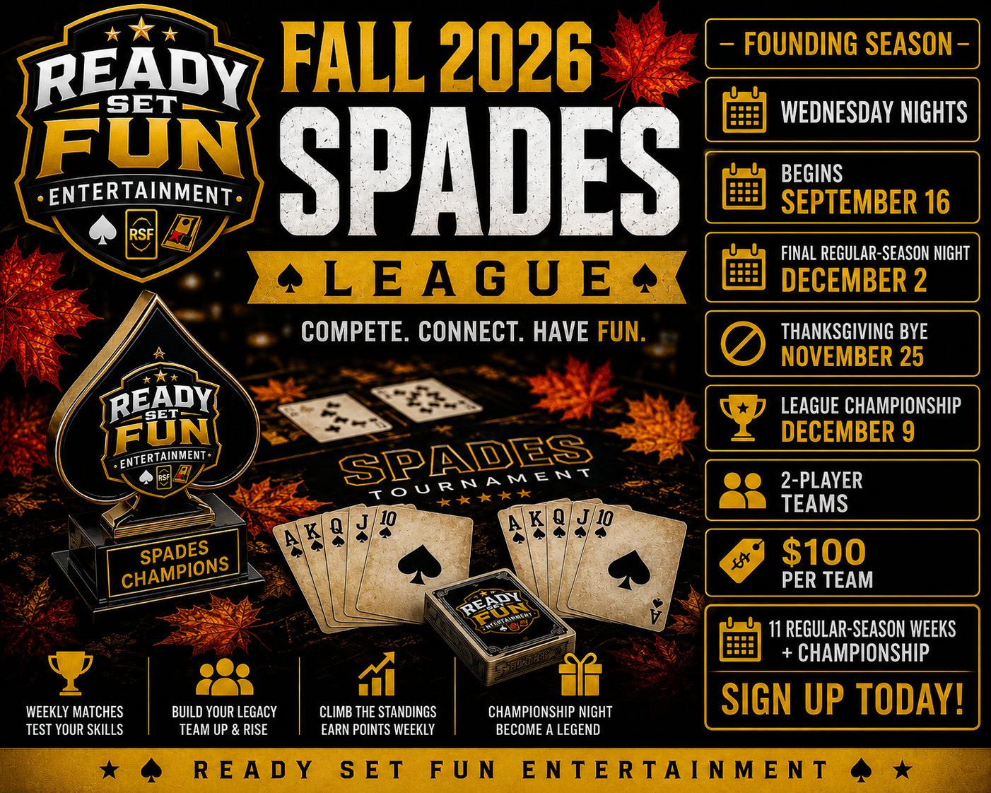 Fall Spades League | 12-Week Founding Season