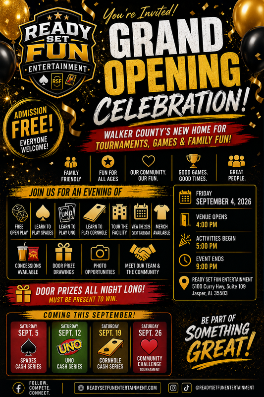 Ready Set Fun Entertainment Grand Opening Celebration - September 4, 2026