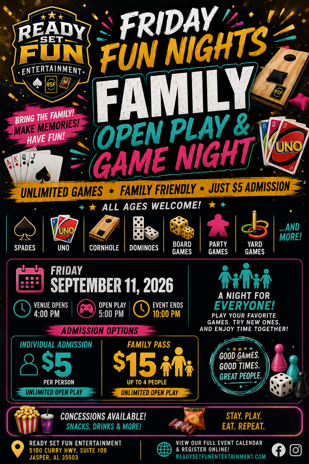 Friday Fun Nights: Family Open Play & Game Night