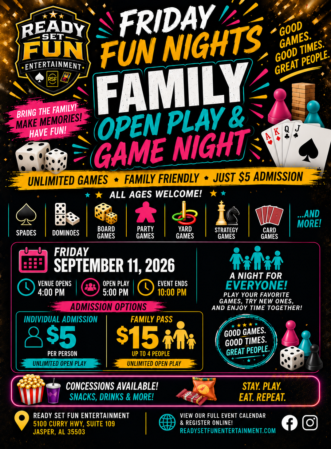 Friday Fun Nights: Family Open Play & Game Night