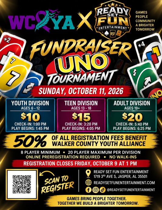 Walker County Youth Alliance Fundraiser UNO Tournament October 11, 2026